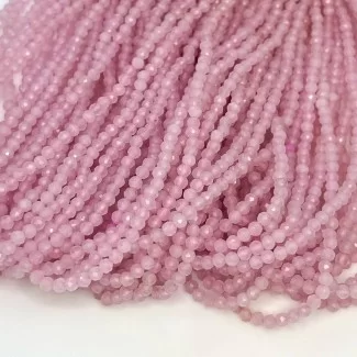 Natural Rose Quartz 2-2.5mm Micro Faceted Round AAA Grade Gemstone Beads Strand