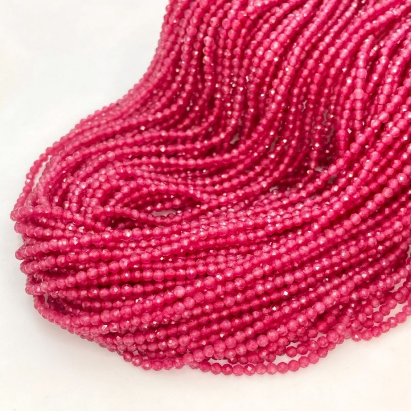 Hydrothermal Red Quartz 3-3.5mm Micro Faceted Round AAA Grade Gemstone Beads Strand