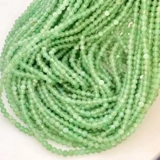 Natural Green Aventurine 2-2.5mm Micro Faceted Round AAA Grade Gemstone Beads Strand