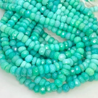 Natural Chrysoprase 7-7.5mm Faceted Rondelle AA+ Grade Gemstone Beads Strand