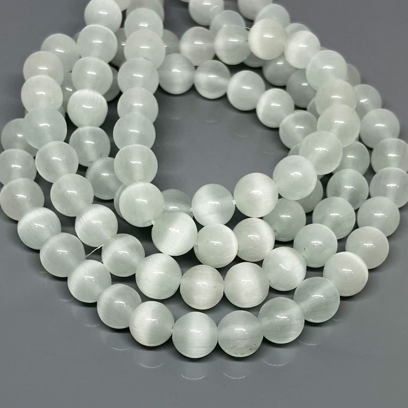 Created Monalisa 6mm Smooth Round AAA Grade Gemstone Beads Strand