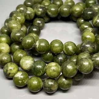 Natural Jade 8mm Smooth Round AA Grade Gemstone Beads Strand