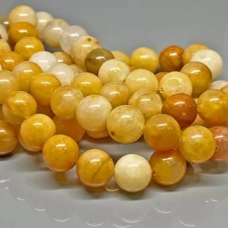 Natural Yellow Aventurine 8mm Smooth Round AAA Grade Gemstone Beads Strand