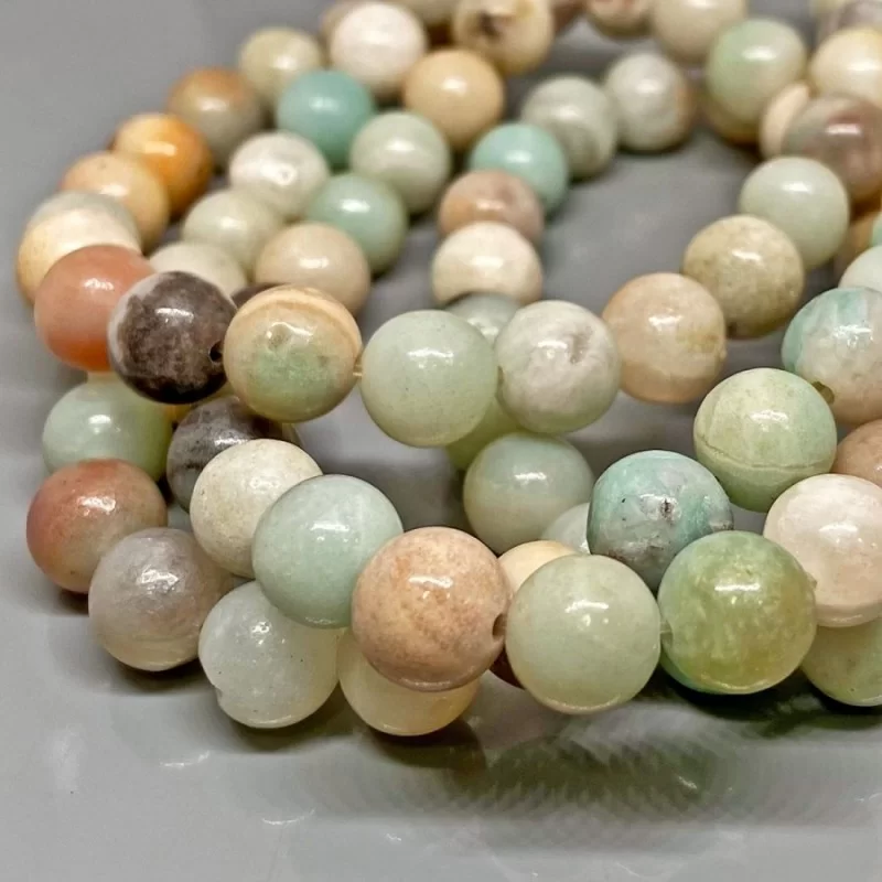 Natural Amazonite 4mm Smooth Round AA Grade Gemstone Beads Strand