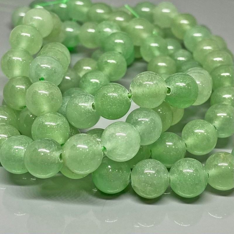 Natural Green Aventurine 10mm Smooth Round AA+ Grade Gemstone Beads Strand
