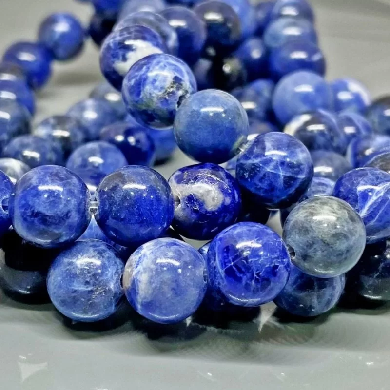 Natural Sodalite 4mm Smooth Round AA Grade Gemstone Beads Strand