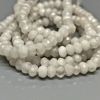 Natural Dyed Jade 4mm Faceted Rondelle A Grade Gemstone Beads Strand