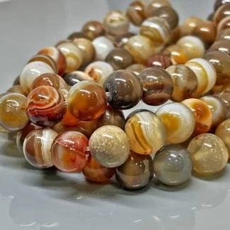 Natural Dyed Multi Color Onyx 10mm Smooth Round AA Grade Gemstone Beads Strand