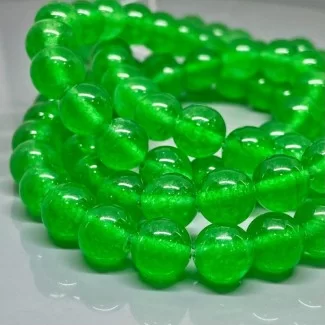 Natural Dyed Jade 8mm Smooth Round AA+ Grade Gemstone Beads Strand