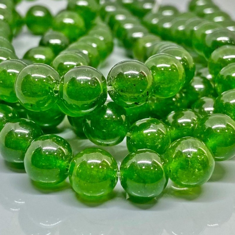 Natural Dyed Jade 6mm Smooth Round AA+ Grade Gemstone Beads Strand