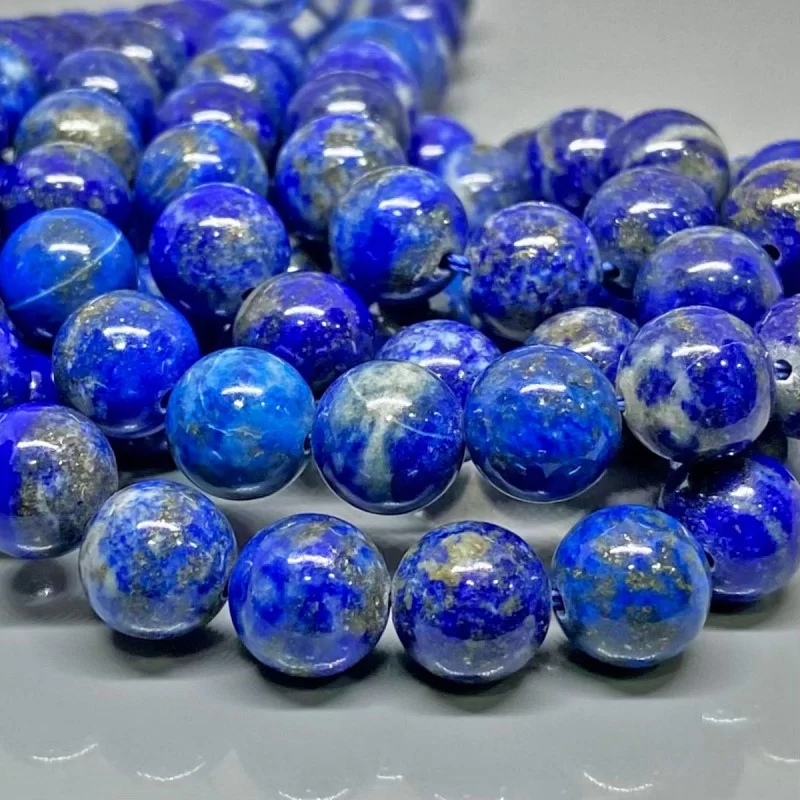 Natural Lapis Lazuli 4mm Smooth Round AA Grade Gemstone Beads Strand