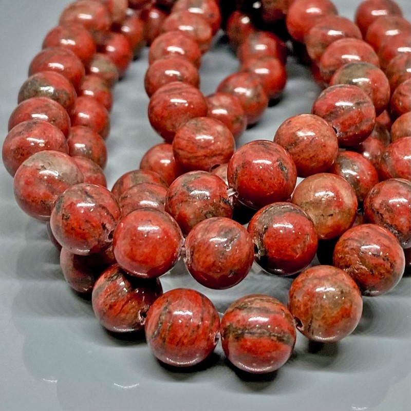 Natural Red Jasper 4mm Smooth Round AA Grade Gemstone Beads Strand