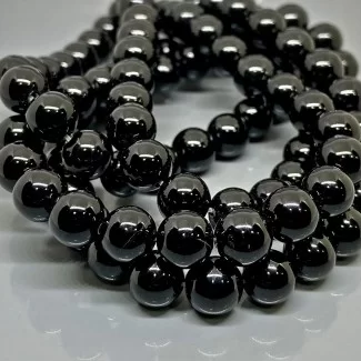 Natural Black Onyx 4mm Smooth Round AAA Grade Gemstone Beads Strand