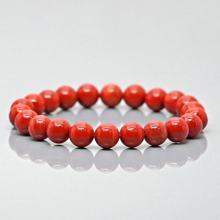 Polished Round Red Jasper Bracelet 8mm, For Healing at Rs 280/piece in  Khambhat
