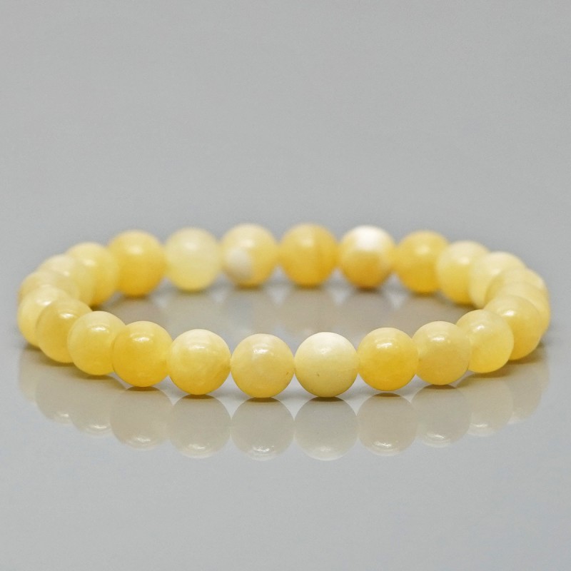 Natural Calcite 10mm Smooth Round AA Grade Gemstone Beads Stretch Bracelet