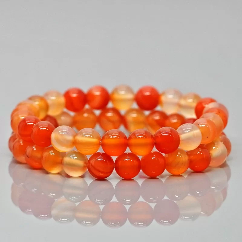 Crystal Bracelet | Buy Online Natural Red Carnelian Drop Beads Bracelet