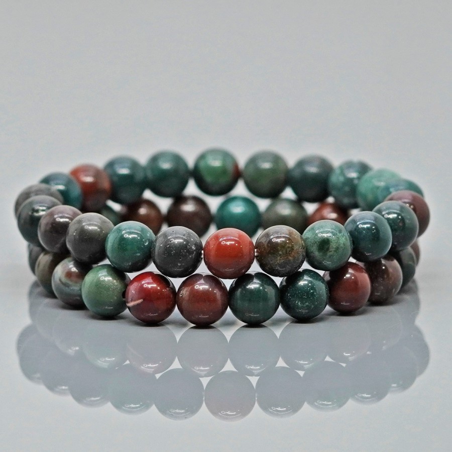 Blood Stone Bracelet | Buy Online BloodStone Buddha Crystal Bracelet -  Shubhanjali