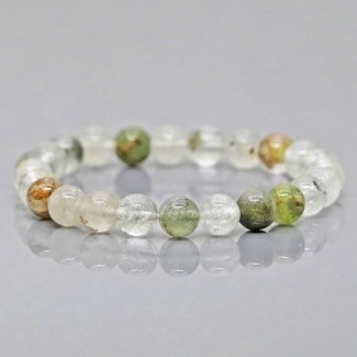 Natural Green Graden Quartz 10mm Smooth Round AA+ Grade Gemstone Beads Stretch Bracelet