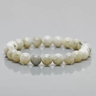 Natural Labradorite 10mm Smooth Round B Grade Gemstone Beads Stretch Bracelet