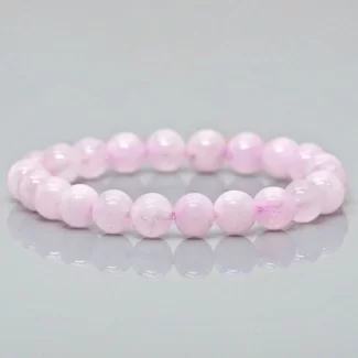 Natural Dyed Rose Quartz 10mm Smooth Round A Grade Gemstone Beads Stretch Bracelet