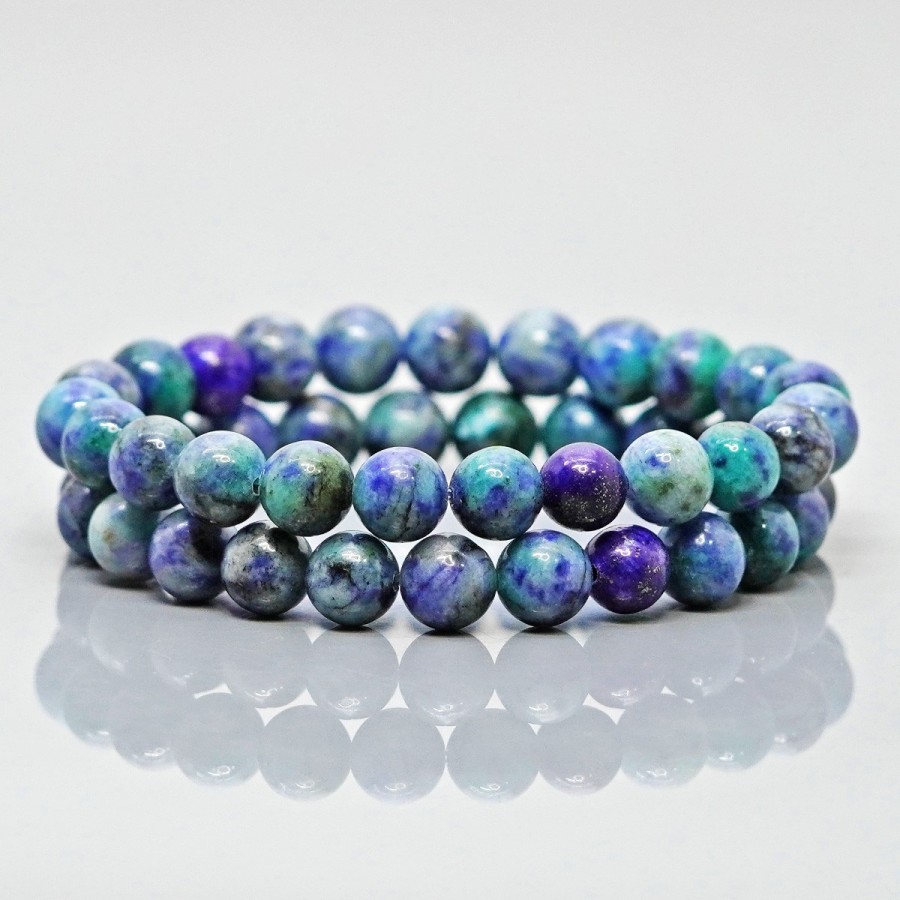 Malachite Azurite Bracelet 8mm Beads Natural Stones lithotherapy, Gift Idea  - Etsy