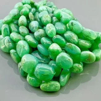 Natural Chrysoprase 10-21mm Smooth Nugget A Grade Gemstone Beads Strand