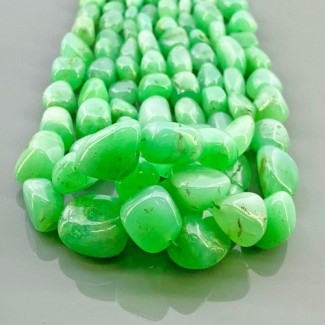 Natural Chrysoprase 9-18mm Smooth Nugget A+ Grade Gemstone Beads Strand
