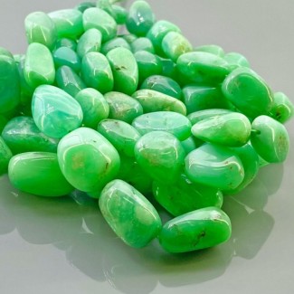 Natural Chrysoprase 12-22mm Smooth Nugget A Grade Gemstone Beads Strand