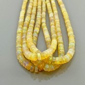 Ethiopian Opal 4-6.5mm Faceted Wheel AAA+ Grade Gemstone Beads