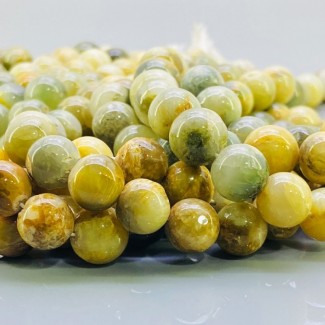 Natural Cats Eye 10-11mm Smooth Round A+ Grade Gemstone Beads Strand