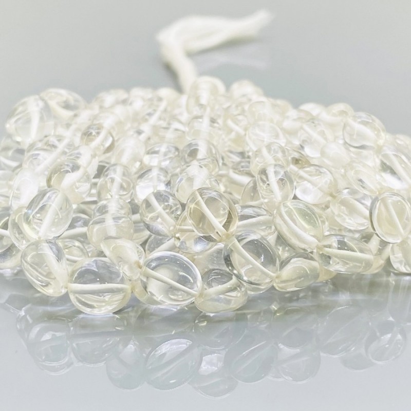Natural Crystal Quartz 5-11mm Smooth Nugget AAA Grade Gemstone Beads Strand