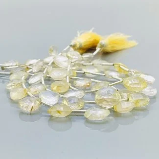 Natural Golden Rutile 9-12mm Faceted Heart AA Grade Gemstone Beads Strand