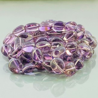 Natural Brazilian Amethyst 10-13mm Smooth Nugget AA Grade Gemstone Beads Strand