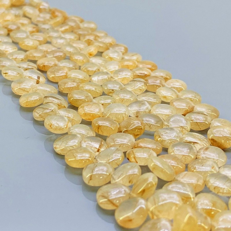 Natural Golden Rutile 8-10mm Smooth Heart A+ Grade Gemstone Beads Strand