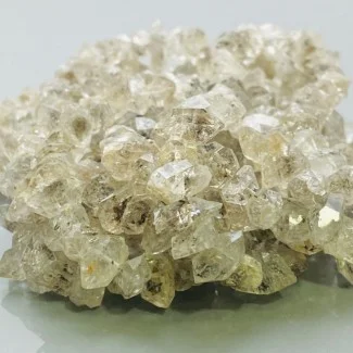Natural Herkimer Diamond 7-13mm Faceted Nugget A Grade Gemstone Beads Strand