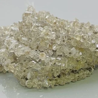 Natural Herkimer Diamond 5-8mm Faceted Nugget AA Grade Gemstone Beads Strand