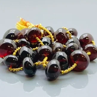 Natural Hessonite Garnet 12-19mm Smooth Rondelle AA+ Grade Gemstone Beads Strand