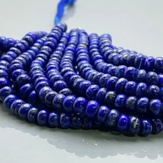 Natural Lapis Lazuli 5-7mm Smooth Rondelle AA+ Grade Gemstone Beads Strand