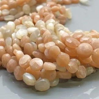 Natural Multi Moonstone 7-10.5mm Faceted Round AA Grade Gemstone Beads Strand