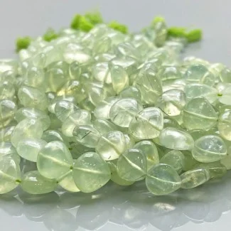 Natural Prehnite 9-12mm Smooth Heart A Grade Gemstone Beads Strand