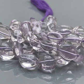 Natural Pink Amethyst 12-25mm Smooth Nugget A Grade Gemstone Beads Strand