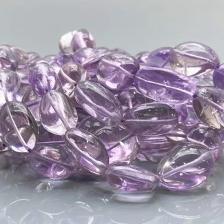Natural Pink Amethyst 13-25mm Smooth Nugget AA Grade Gemstone Beads Strand