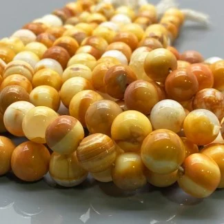 Natural Opal 9.5-11mm Smooth Round A Grade Gemstone Beads Strand
