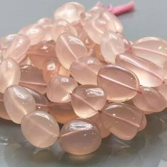 Natural Rose Quartz 13-21mm Smooth Nugget AA Grade Gemstone Beads Strand