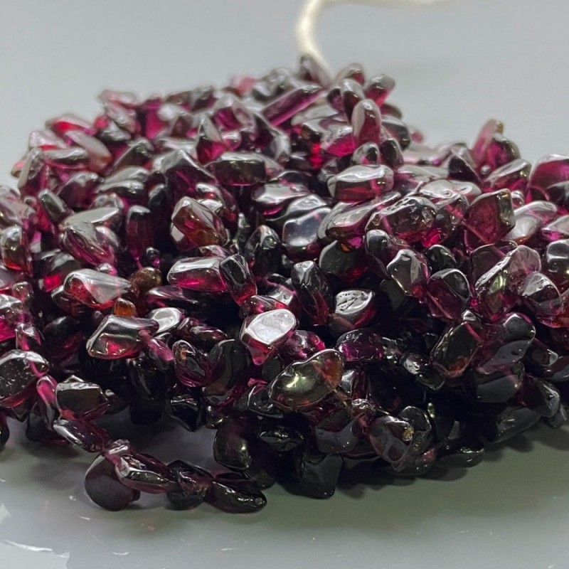 Natural Rhodolite Garnet 7-10mm Smooth Flakes AA Grade Gemstone Beads Strand