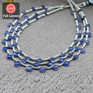 Blue Sapphire 3-5.5mm Smooth Heart Shape 22 Inch Long Gemstone Beads