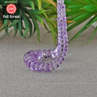 Pink Amethyst 10-20mm Faceted Wheel Shape 12 Inch Long Gemstone Beads Strand - SKU:157005