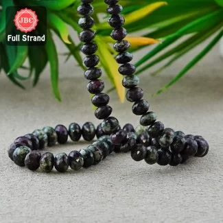 Ruby Zoisite 6-10mm Faceted Rondelle Shape 20 Inch Long Gemstone Beads Strand - SKU:157088